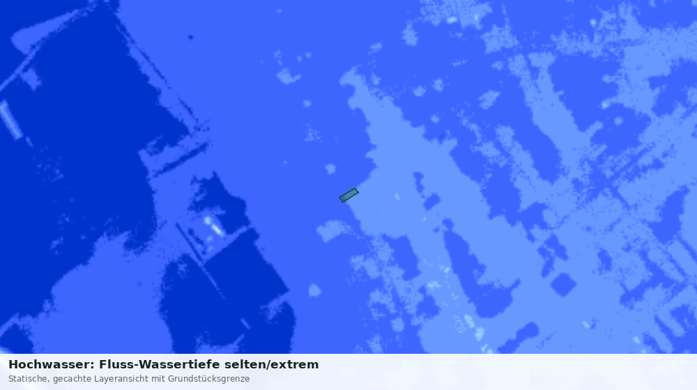 Statische Kartenansicht: Hochwasser: Fluss-Wassertiefe selten/extrem