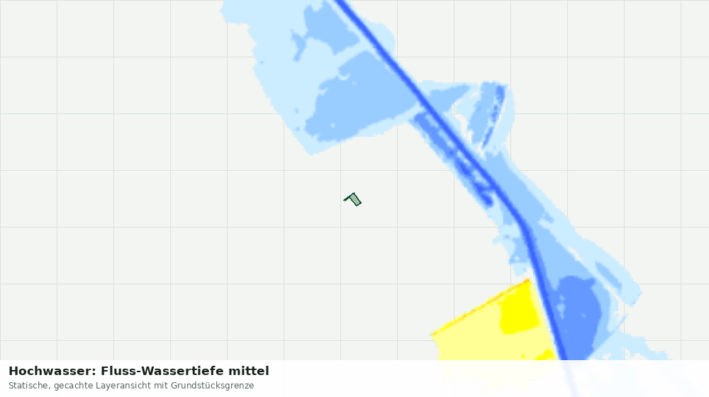 Statische Kartenansicht: Hochwasser: Fluss-Wassertiefe mittel