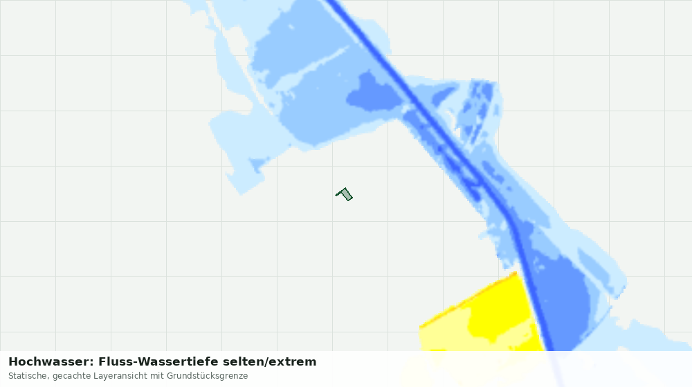 Statische Kartenansicht: Hochwasser: Fluss-Wassertiefe selten/extrem