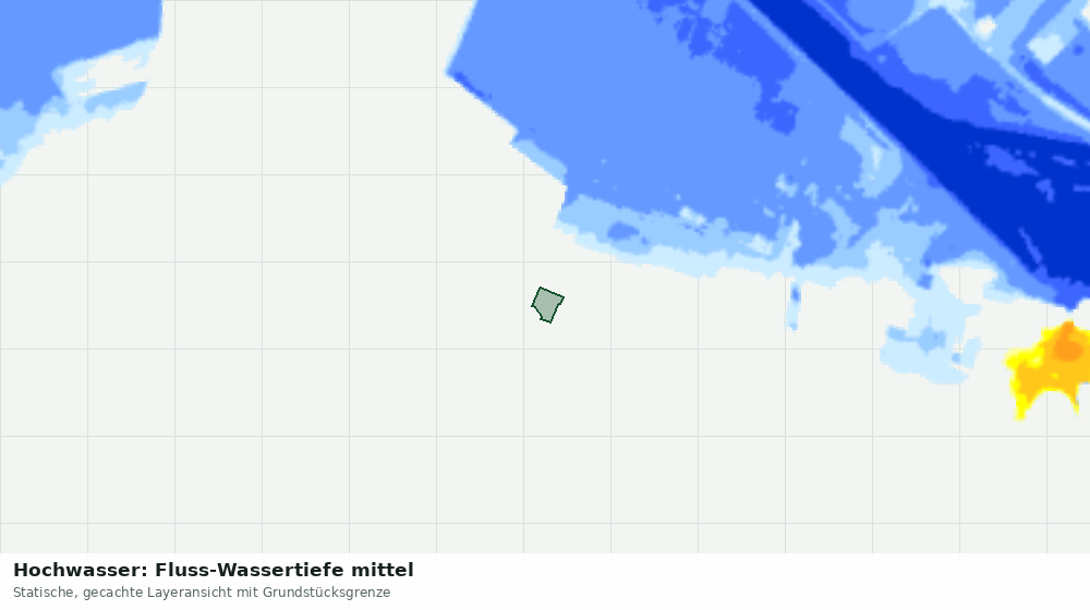 Statische Kartenansicht: Hochwasser: Fluss-Wassertiefe mittel