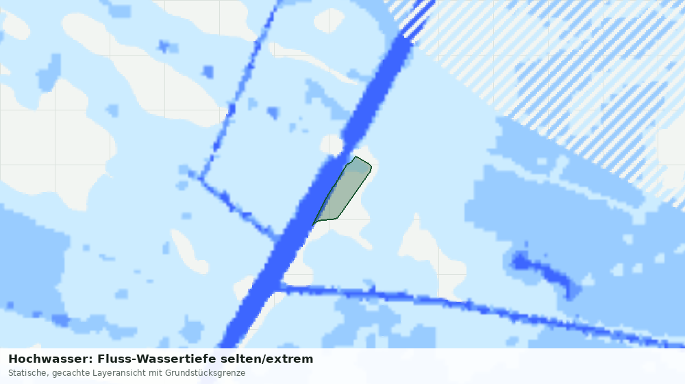 Statische Kartenansicht: Hochwasser: Fluss-Wassertiefe selten/extrem