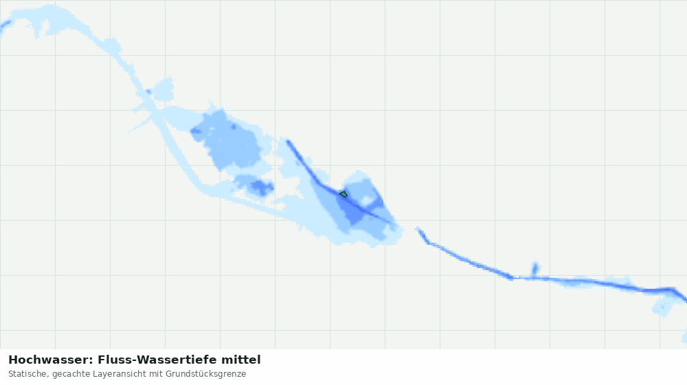 Statische Kartenansicht: Hochwasser: Fluss-Wassertiefe mittel