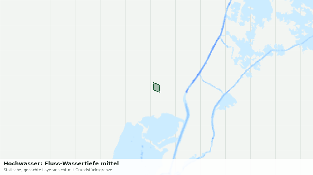 Statische Kartenansicht: Hochwasser: Fluss-Wassertiefe mittel