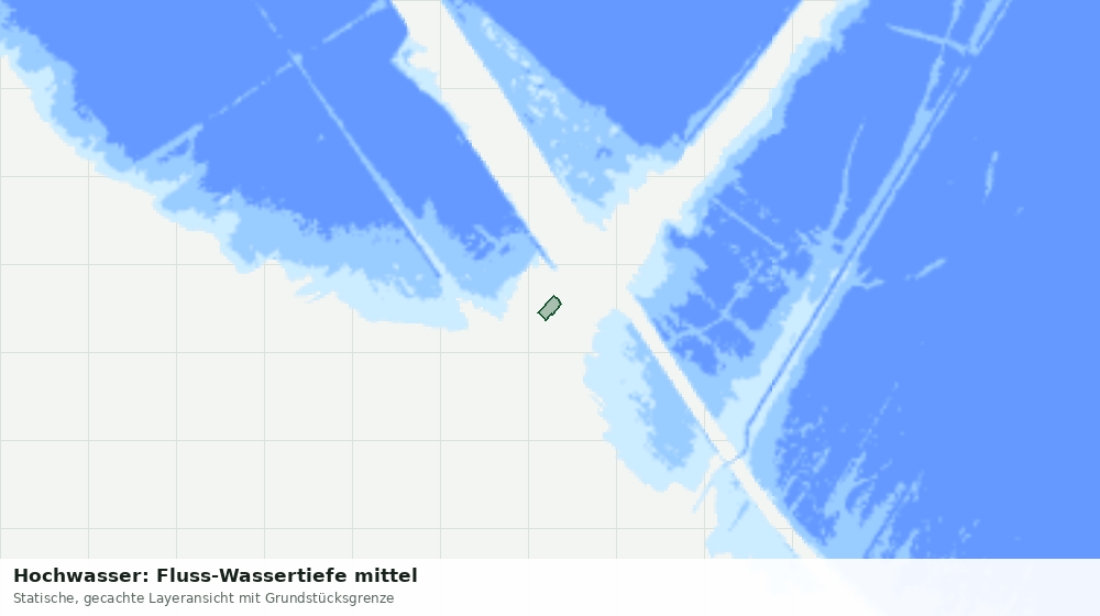 Statische Kartenansicht: Hochwasser: Fluss-Wassertiefe mittel