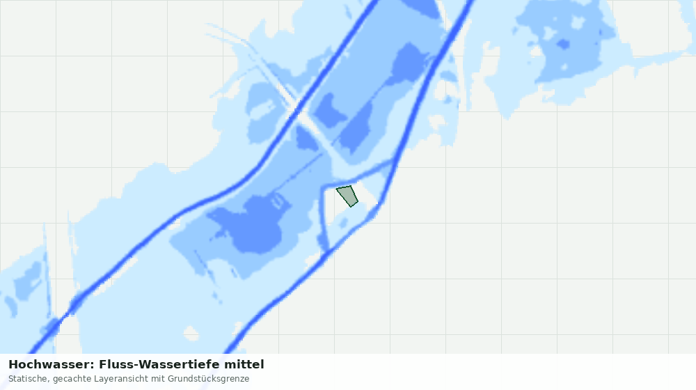 Statische Kartenansicht: Hochwasser: Fluss-Wassertiefe mittel