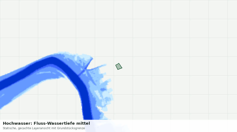 Statische Kartenansicht: Hochwasser: Fluss-Wassertiefe mittel