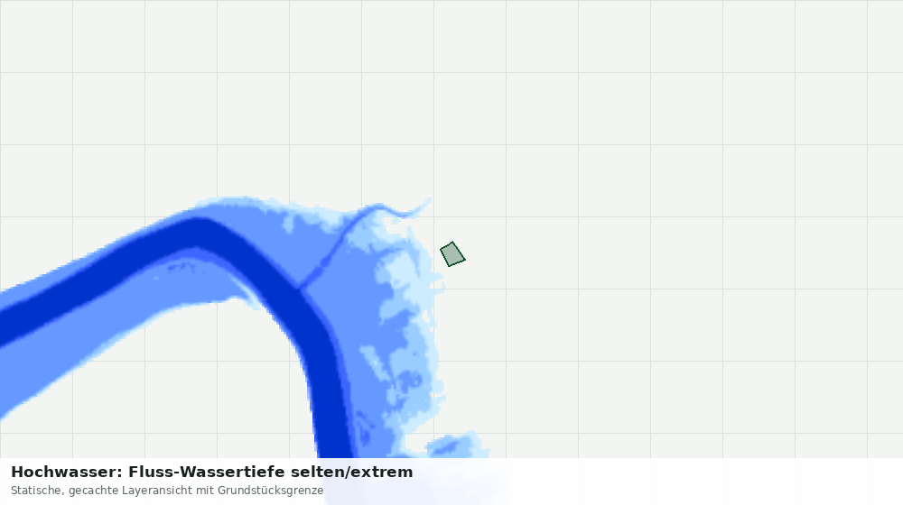 Statische Kartenansicht: Hochwasser: Fluss-Wassertiefe selten/extrem