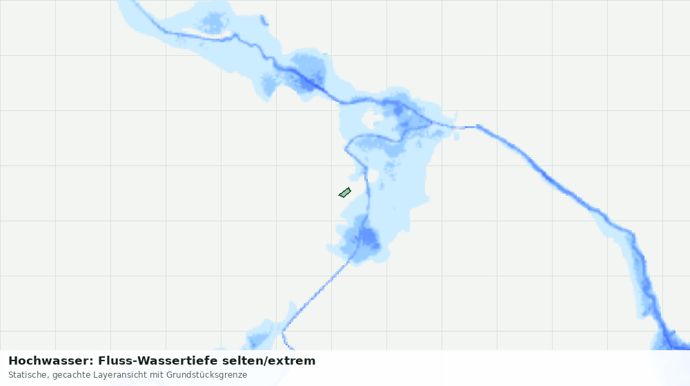 Statische Kartenansicht: Hochwasser: Fluss-Wassertiefe selten/extrem