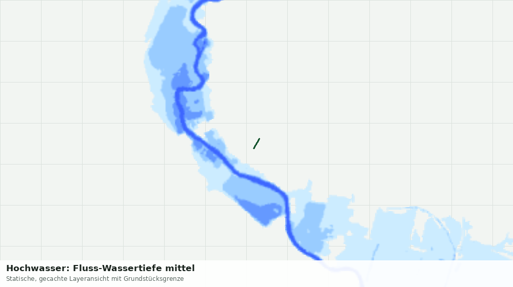Statische Kartenansicht: Hochwasser: Fluss-Wassertiefe mittel