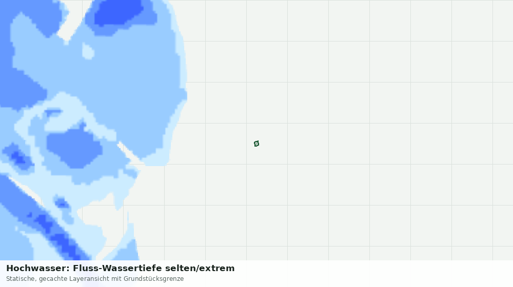 Statische Kartenansicht: Hochwasser: Fluss-Wassertiefe selten/extrem