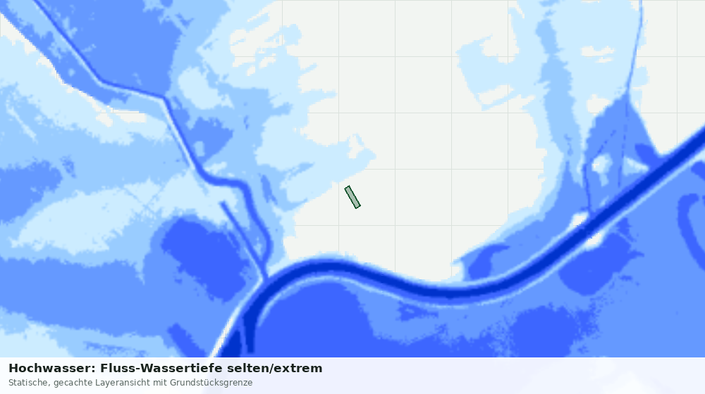 Statische Kartenansicht: Hochwasser: Fluss-Wassertiefe selten/extrem