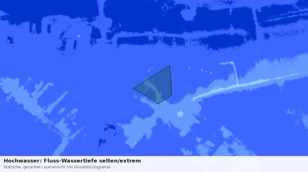 Statische Kartenansicht: Hochwasser: Fluss-Wassertiefe selten/extrem