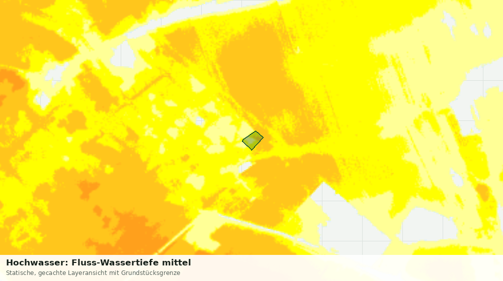 Statische Kartenansicht: Hochwasser: Fluss-Wassertiefe mittel