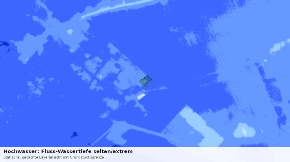 Statische Kartenansicht: Hochwasser: Fluss-Wassertiefe selten/extrem