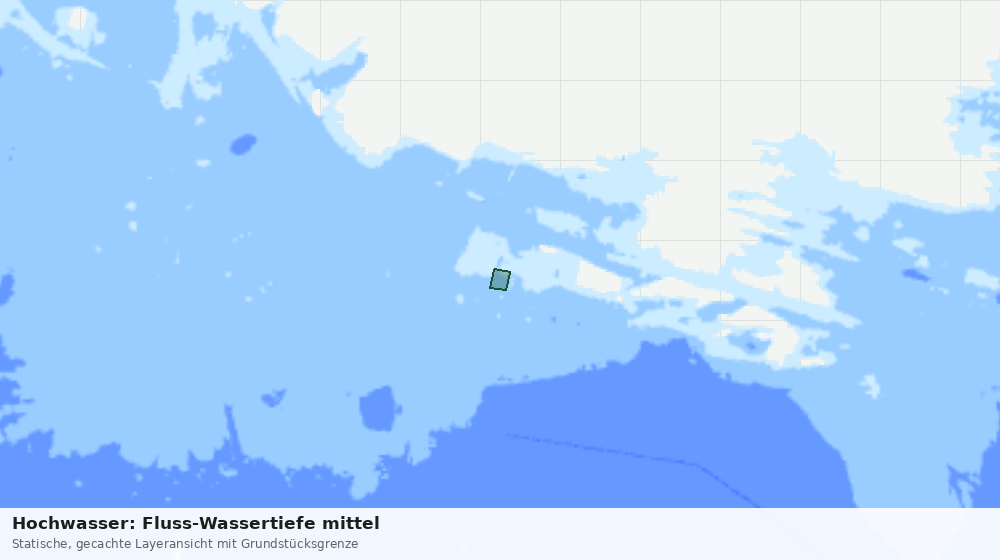 Statische Kartenansicht: Hochwasser: Fluss-Wassertiefe mittel