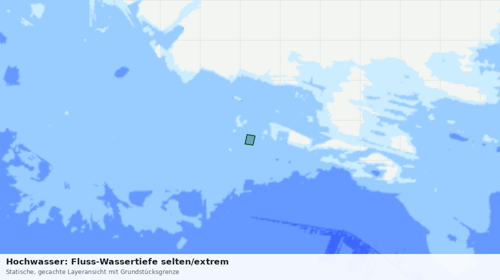 Statische Kartenansicht: Hochwasser: Fluss-Wassertiefe selten/extrem