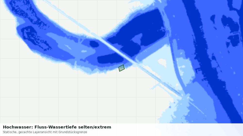 Statische Kartenansicht: Hochwasser: Fluss-Wassertiefe selten/extrem