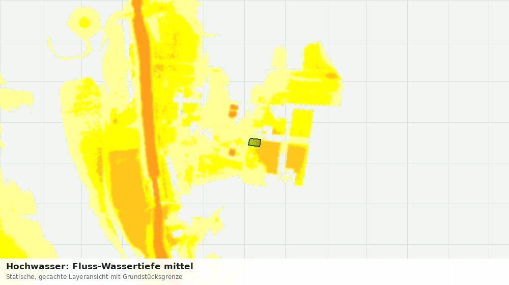 Statische Kartenansicht: Hochwasser: Fluss-Wassertiefe mittel