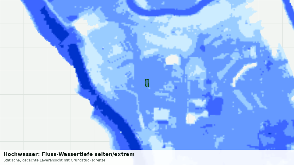 Statische Kartenansicht: Hochwasser: Fluss-Wassertiefe selten/extrem