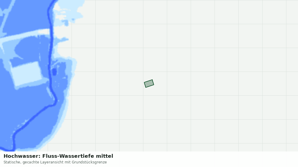 Statische Kartenansicht: Hochwasser: Fluss-Wassertiefe mittel