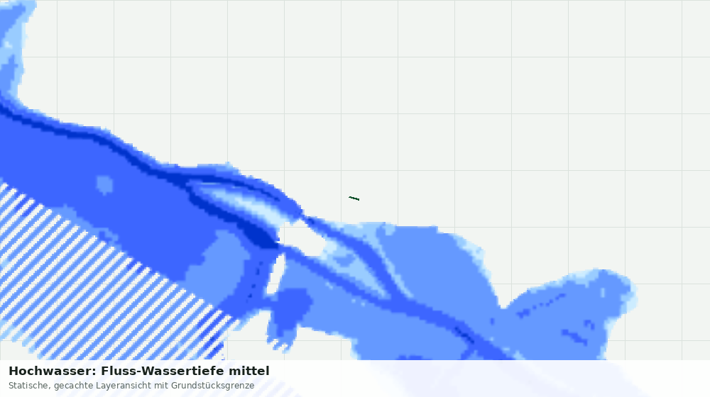 Statische Kartenansicht: Hochwasser: Fluss-Wassertiefe mittel