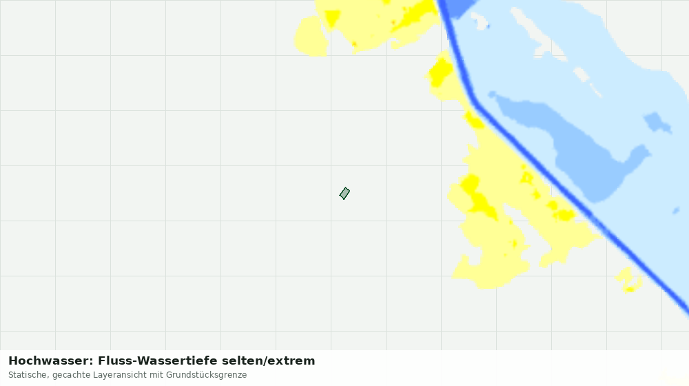 Statische Kartenansicht: Hochwasser: Fluss-Wassertiefe selten/extrem