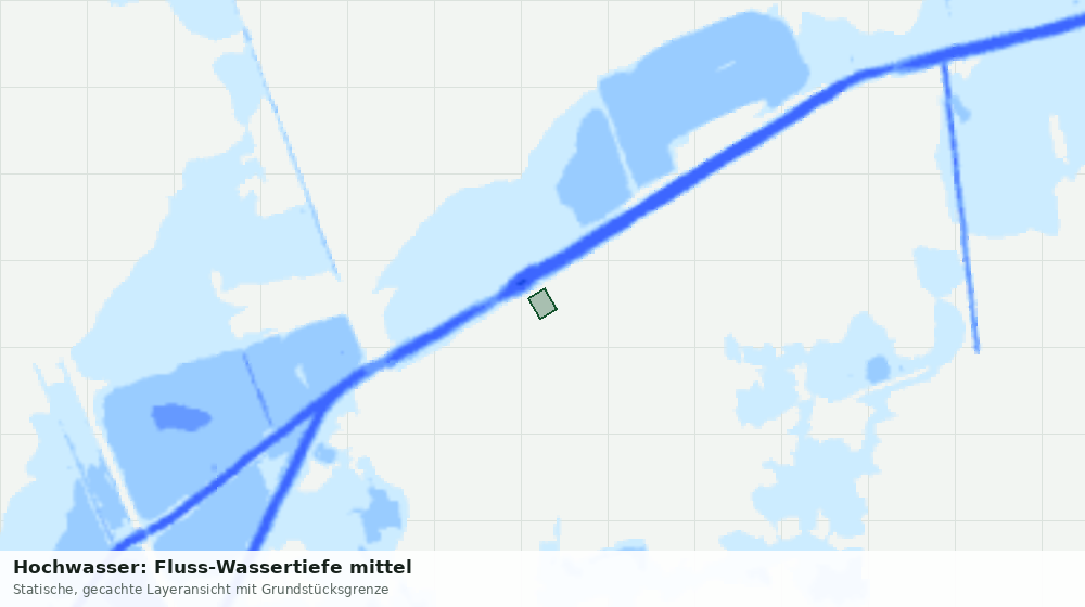 Statische Kartenansicht: Hochwasser: Fluss-Wassertiefe mittel