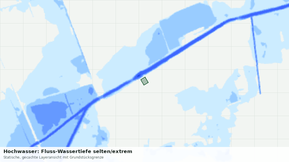 Statische Kartenansicht: Hochwasser: Fluss-Wassertiefe selten/extrem