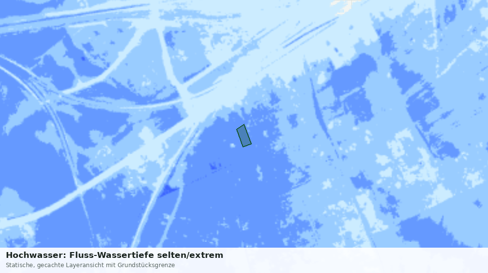 Statische Kartenansicht: Hochwasser: Fluss-Wassertiefe selten/extrem