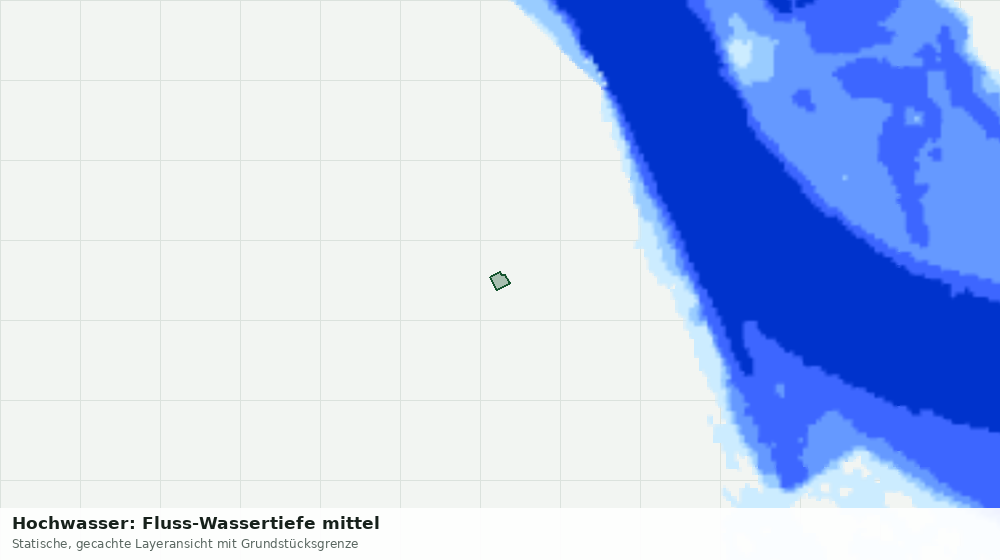 Statische Kartenansicht: Hochwasser: Fluss-Wassertiefe mittel