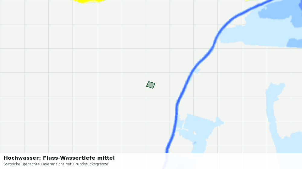 Statische Kartenansicht: Hochwasser: Fluss-Wassertiefe mittel