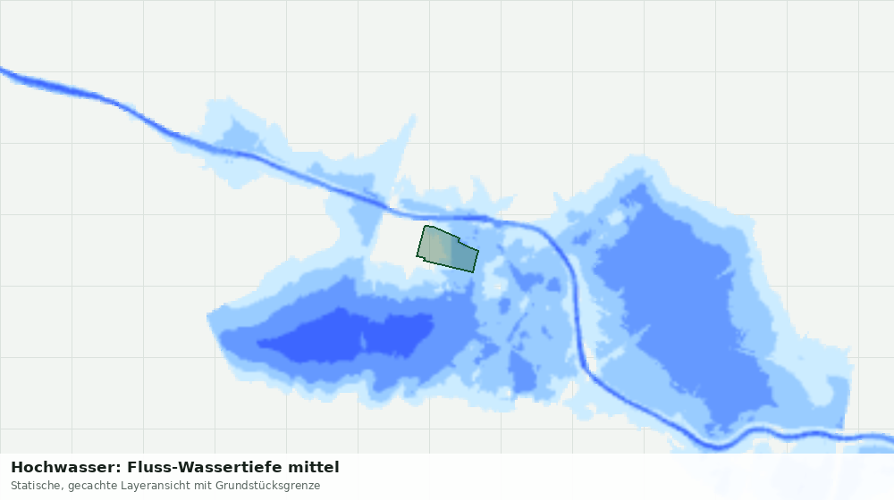 Statische Kartenansicht: Hochwasser: Fluss-Wassertiefe mittel