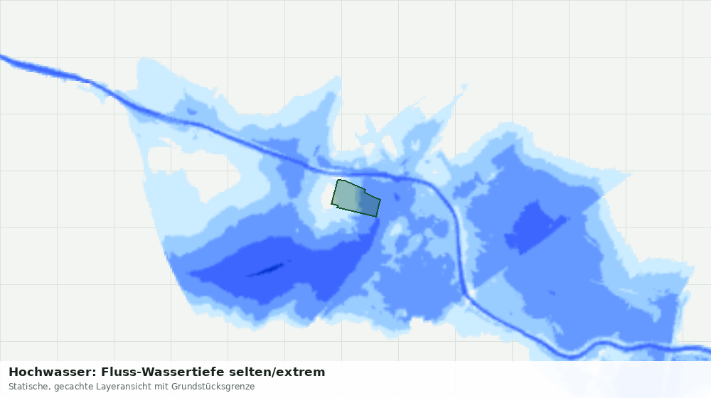 Statische Kartenansicht: Hochwasser: Fluss-Wassertiefe selten/extrem