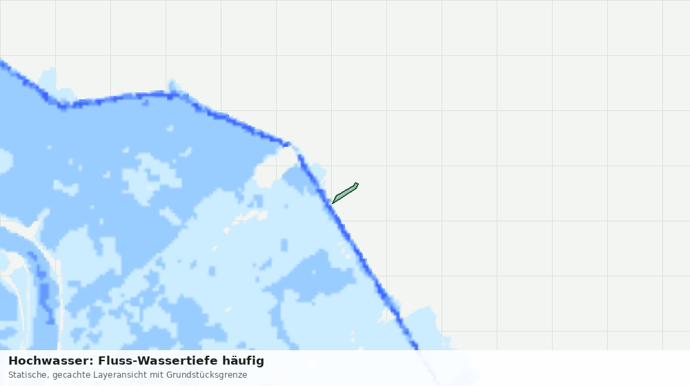 Statische Kartenansicht: Hochwasser: Fluss-Wassertiefe häufig
