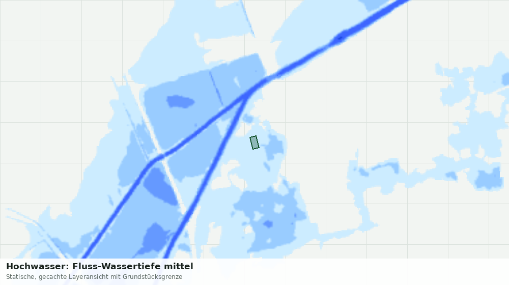 Statische Kartenansicht: Hochwasser: Fluss-Wassertiefe mittel