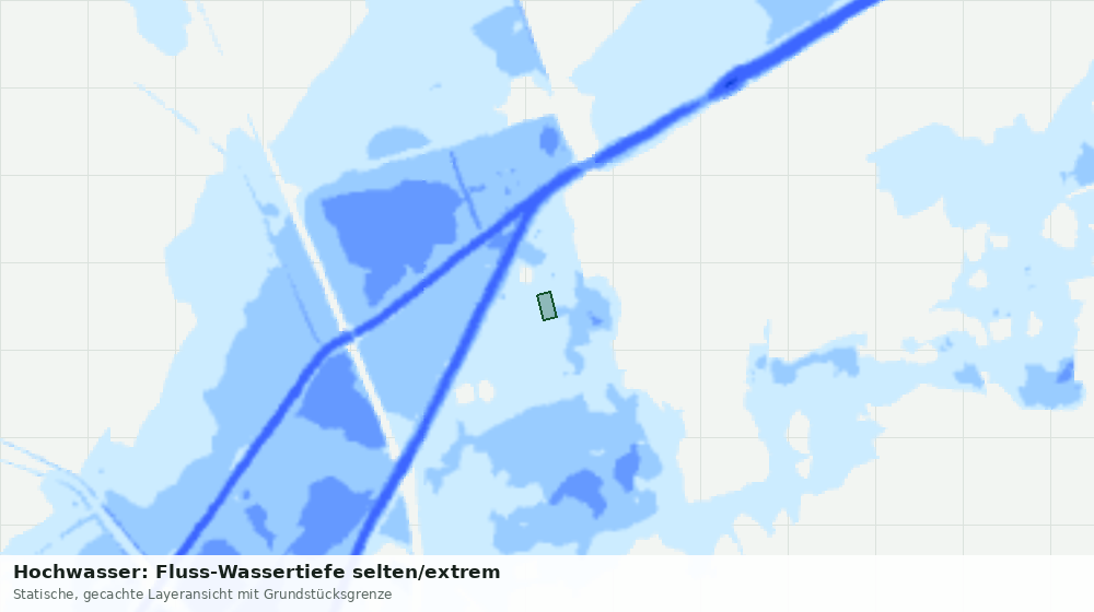 Statische Kartenansicht: Hochwasser: Fluss-Wassertiefe selten/extrem