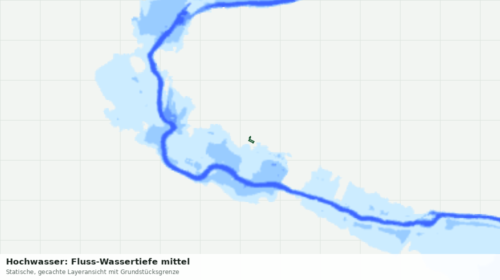Statische Kartenansicht: Hochwasser: Fluss-Wassertiefe mittel