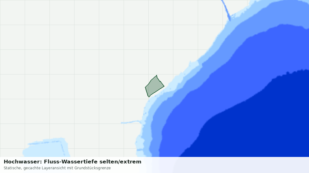 Statische Kartenansicht: Hochwasser: Fluss-Wassertiefe selten/extrem
