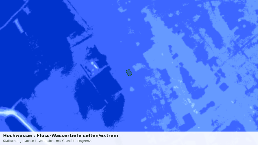 Statische Kartenansicht: Hochwasser: Fluss-Wassertiefe selten/extrem