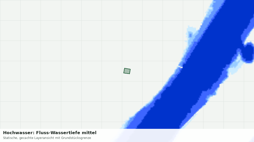 Statische Kartenansicht: Hochwasser: Fluss-Wassertiefe mittel