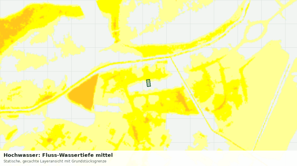Statische Kartenansicht: Hochwasser: Fluss-Wassertiefe mittel