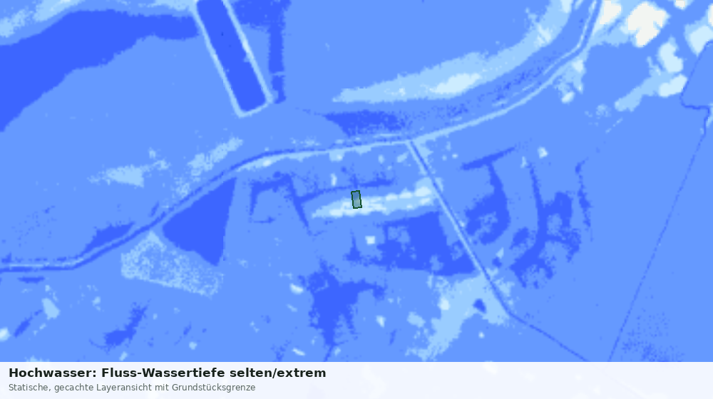 Statische Kartenansicht: Hochwasser: Fluss-Wassertiefe selten/extrem