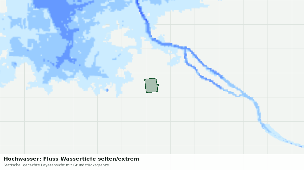 Statische Kartenansicht: Hochwasser: Fluss-Wassertiefe selten/extrem