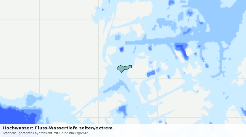 Statische Kartenansicht: Hochwasser: Fluss-Wassertiefe selten/extrem