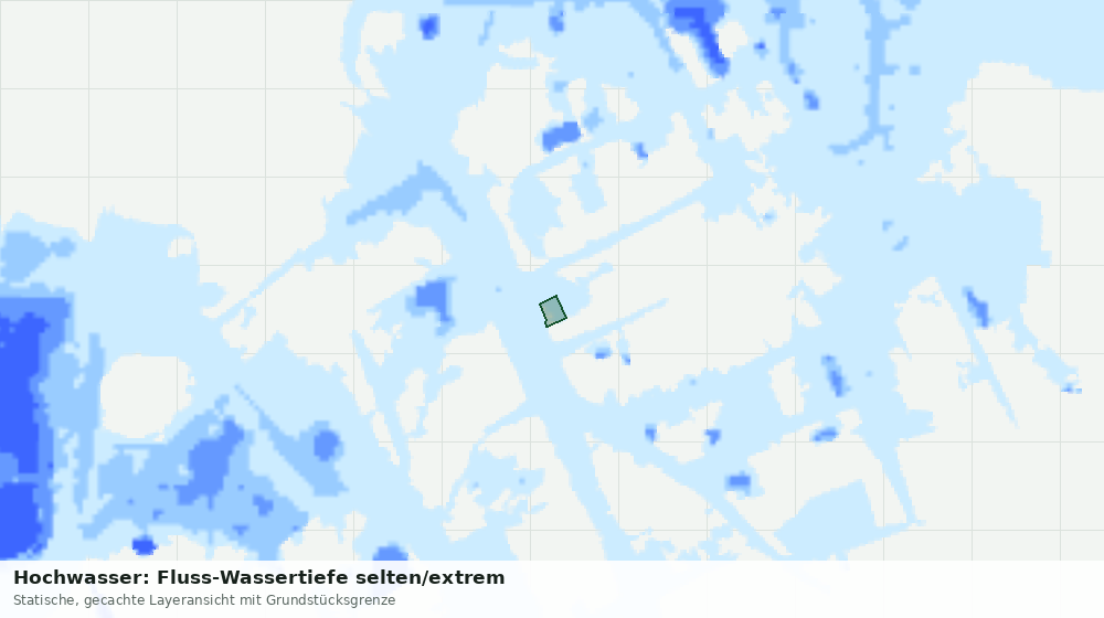 Statische Kartenansicht: Hochwasser: Fluss-Wassertiefe selten/extrem