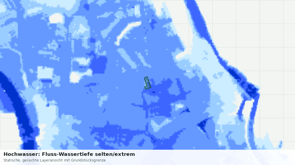 Statische Kartenansicht: Hochwasser: Fluss-Wassertiefe selten/extrem