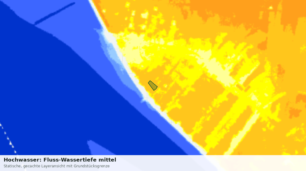 Statische Kartenansicht: Hochwasser: Fluss-Wassertiefe mittel