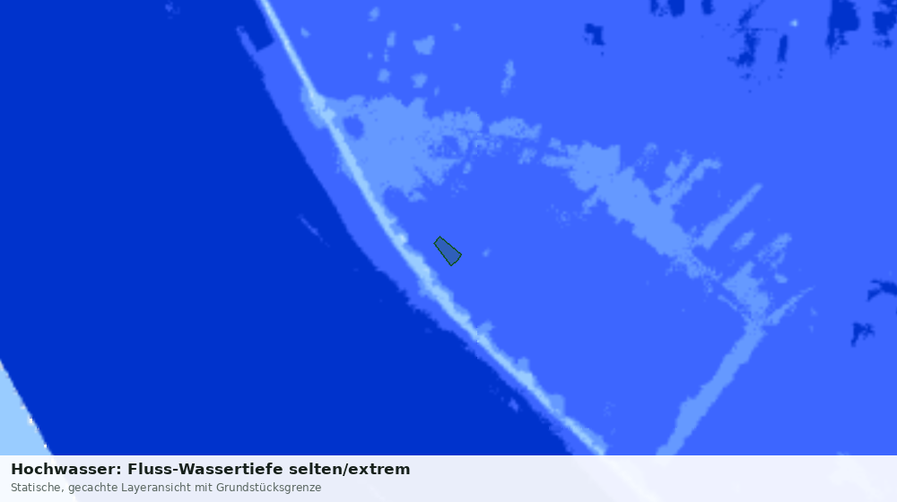 Statische Kartenansicht: Hochwasser: Fluss-Wassertiefe selten/extrem