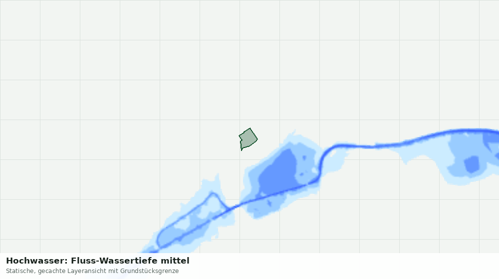 Statische Kartenansicht: Hochwasser: Fluss-Wassertiefe mittel