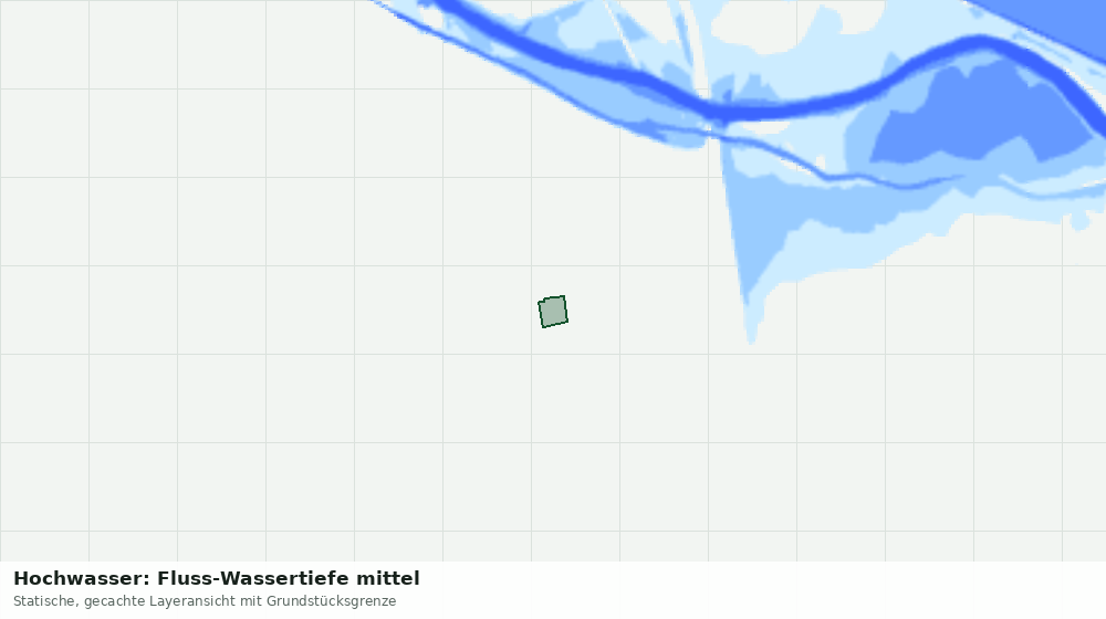 Statische Kartenansicht: Hochwasser: Fluss-Wassertiefe mittel